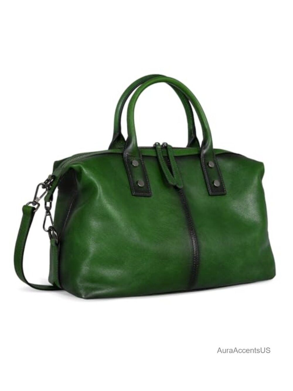 Vegetable Tanned Leather Satchel Handbag Shoulder Crossbody Purse